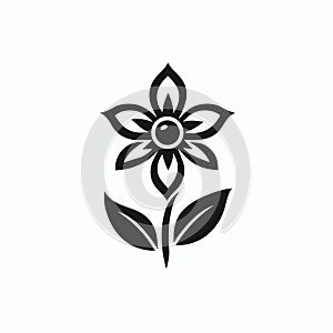 Beauty flower Vector icon design illustration template, graphic floral symbol, spring flower, generative ai