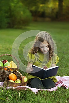 Beauty girl with book