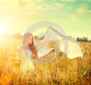 Beauty girl enjoying nature