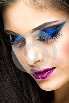 Beauty Girl with Fantasy makeup