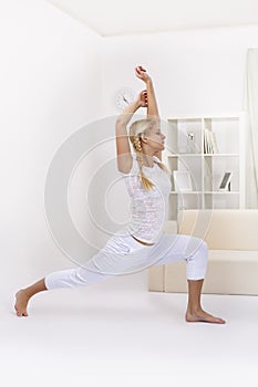 Beauty girl stretching