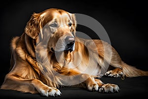Beauty Golden retriever dog. Neural network AI generated
