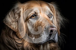 Beauty Golden retriever dog. Neural network AI generated