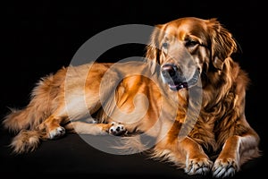 Beauty Golden retriever dog. Neural network AI generated