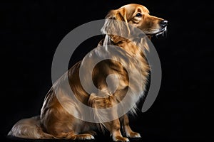 Beauty Golden retriever dog. Neural network AI generated