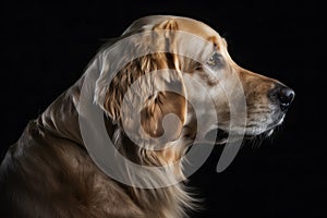 Beauty Golden retriever dog. Neural network AI generated