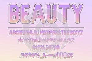 Beauty Gradient Typeface Design