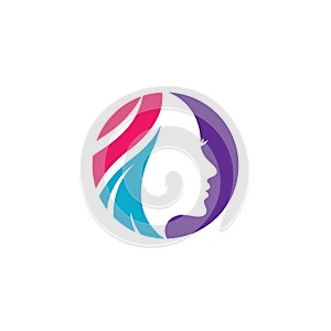 Beauty hair and salon logo