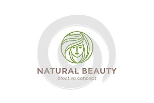 Beauty Hairdresser salon Woman Logo design