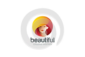 Beauty Hairdresser salon Woman Logo Fashion