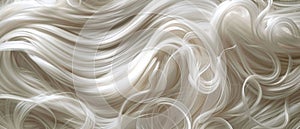Beauty hairstyle concept - Female gray grey white curly hair texture background banner pattern, AI
