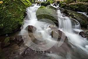 Beauty of hidden jumog waterfall in karang anyar central java