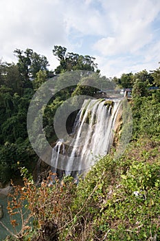 Beauty of hidden jumog waterfall in karang anyar central java