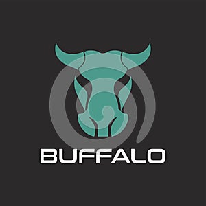 Beauty Horse Ranch Stable Stallion Logo designcreative Buffalo head design logo ideas on a white background become a brand symbol