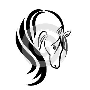 Beauty horse symbol icon logo vector identity card symbol label image logotype photo