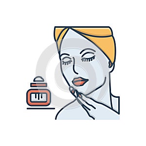 Color illustration icon for Beauty, fineness and loveliness photo