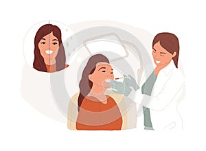Beauty injection isolated concept vector illustration.