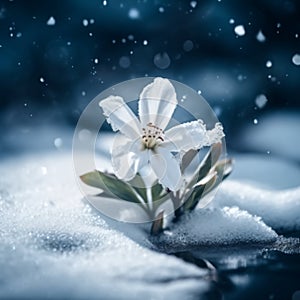 Beauty of Jasmine flower in the winter