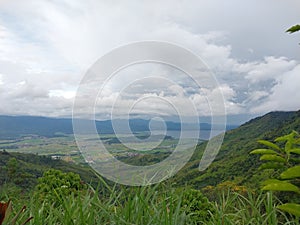 The beauty of Lake Kerinci from the Puncak Dewa destination