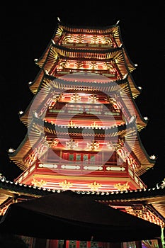 The beauty of the lamp in the pagoda of Kawasan Pantai Indah Kapuk 2 photo