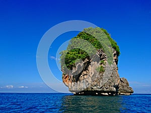 Beauty limestone rock in the ocean from Phi Phi Island , Thailand