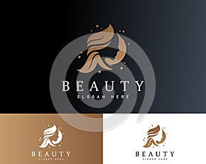 beauty logo creative natural salon massage design template emblem