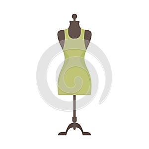 Beauty mannequin icon flat isolated vector