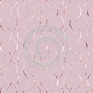 Beauty marble foil. Seamless pattern line. Marble rose gold. Pink luxury background. Elegant roses golden stripes design. Tender s