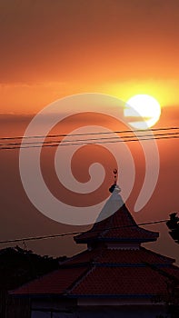 Beauty Mosque And Sunset