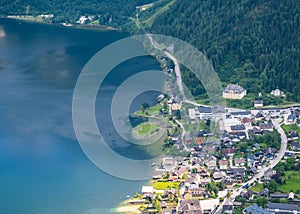 Beauty in nature - Alpine scenery and lake Hallstatt in Austrian Alps, Salzkammergut region, Austria