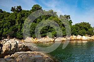 Beauty of nature surrounding Pangkor Island under bright sunny day