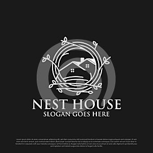 Beauty Nest house logo design template, best for building house logo idea