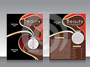 Beauty parlor flyer template