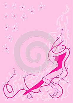 Beauty pink background