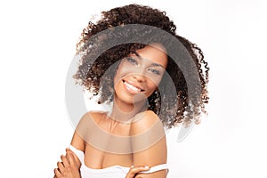 Beauty portrait of afro woman