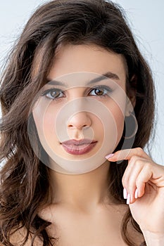 beauty portrait face contouring woman perfect skin