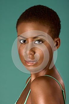 Beauty portrait of young African American woman