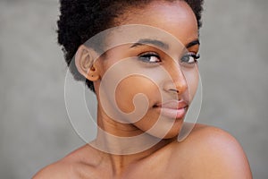 Beauty portrait of young african american woman