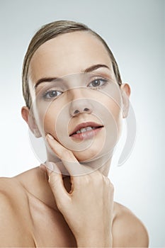 Beauty portrait of a young woman.