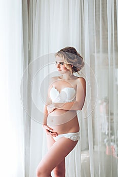 Beauty Pregnant Woman . Pregnant Belly