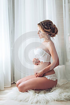 Beauty Pregnant Woman . Pregnant Belly