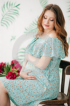 Beauty Pregnant Woman . Pregnant Belly. Beautiful Pregnant Woman Expecting Baby.