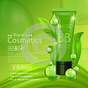 Beauty product advertising concept for cosmetic