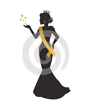 beauty queen silhouette