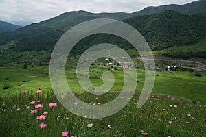 Beauty of Roshka Village in Georgia's Caucasus Mountains