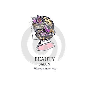 Beauty salon concept.Vector. Hand drawn