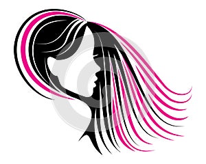 Beauty salon hair logo cosmetics