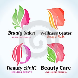 Beauty Salon Logo, Icons and Design Elements