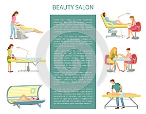 Beauty Salon Procedures and Service Set Vector