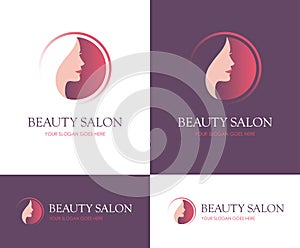 Beauty salon round logo